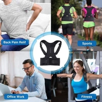 Posture Corrector Magnetic Straps - Adjustable, Black